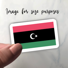 Load image into Gallery viewer, PRE-ORDER: Libya Flag, Clear Sticker, ~2” length
