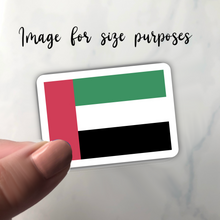 Load image into Gallery viewer, United Arab Emirates Flag, Clear Sticker, ~2” length
