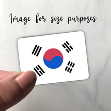 Load image into Gallery viewer, South Korea Flag, Clear Sticker, ~2” length
