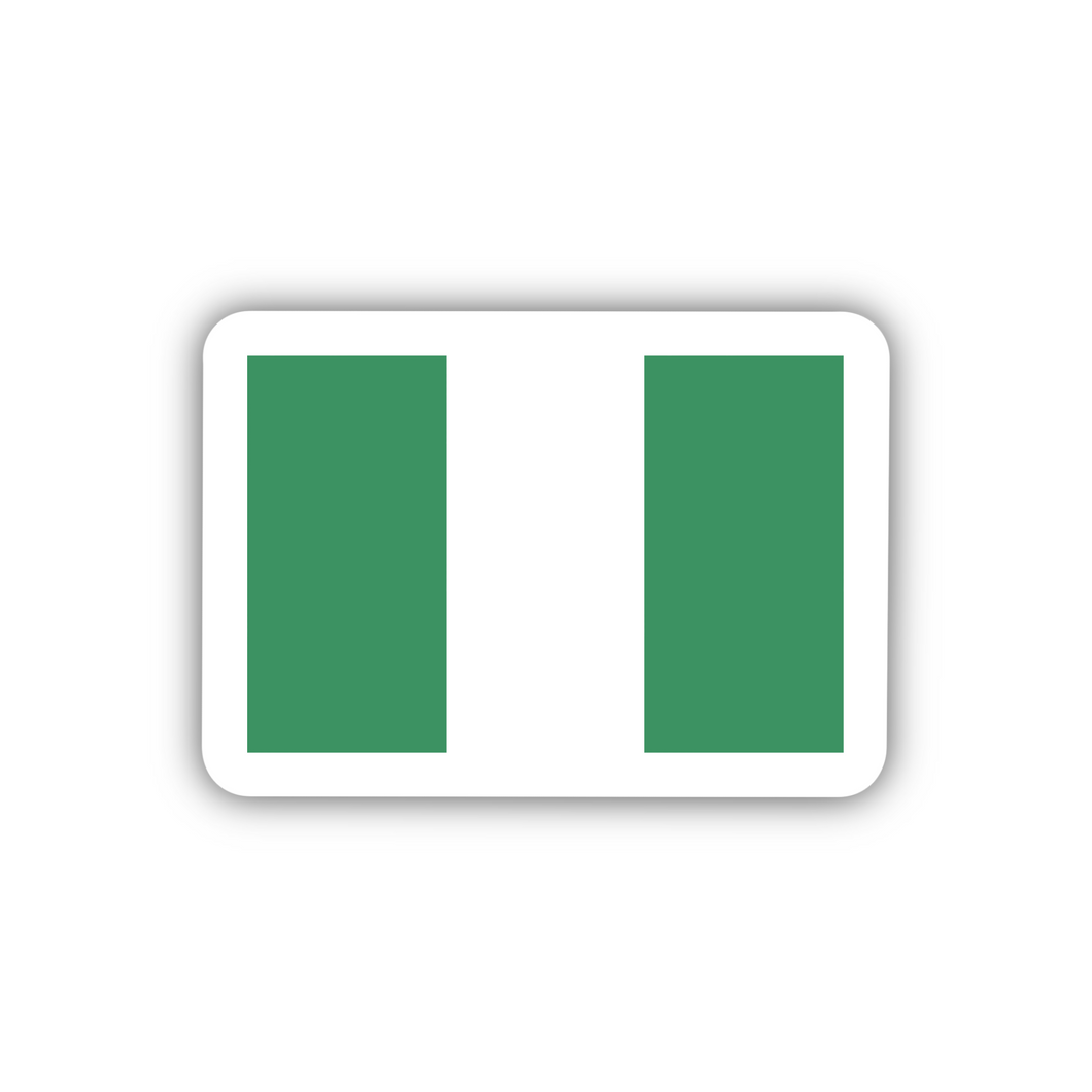 PRE-ORDER Nigeria Flag, Clear Sticker