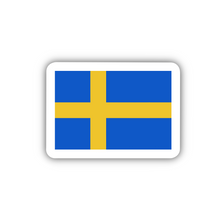 Load image into Gallery viewer, Sweden Flag, Clear Sticker, 2”
