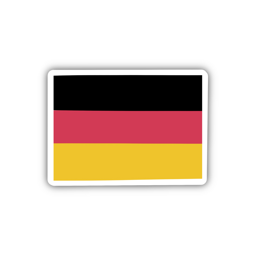 Germany Flag, Clear Sticker,  2”x1.44”