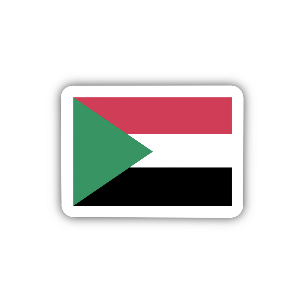 Sudan Flag, Clear Sticker