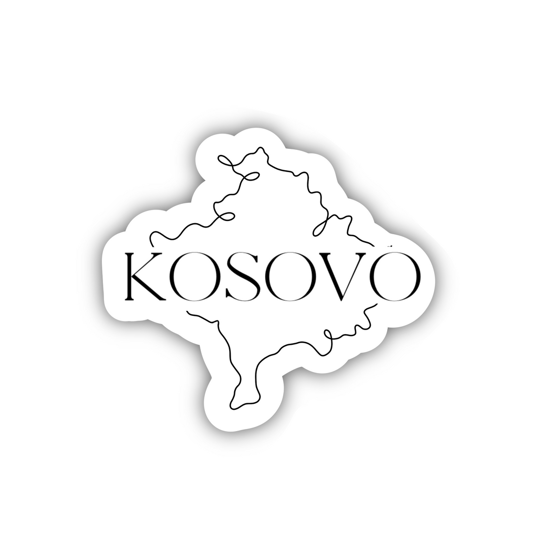 Kosovo Country Sticker, ~2” length