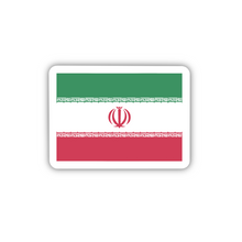 Load image into Gallery viewer, Iran Flag, Clear Sticker, 2”x1.42”
