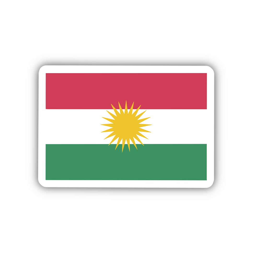 Kurdistan, Clear Sticker, 2x1.37 in.