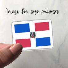 Load image into Gallery viewer, PRE-ORDER Dominican Republic Flag, Clear Sticker
