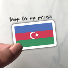 Load image into Gallery viewer, Azerbaijan Clear Sticker - Transparent Vinyl Decal, Patriotic Emblem, Durable, Weatherproof, Ideal for Laptops &amp; Cars, 2-inch
