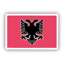 Load image into Gallery viewer, Albania Flag Sticker - Premium Waterproof Vinyl Decal, Double-Headed Eagle, Patriotic Albanian Symbol, Durable, 2-inch
