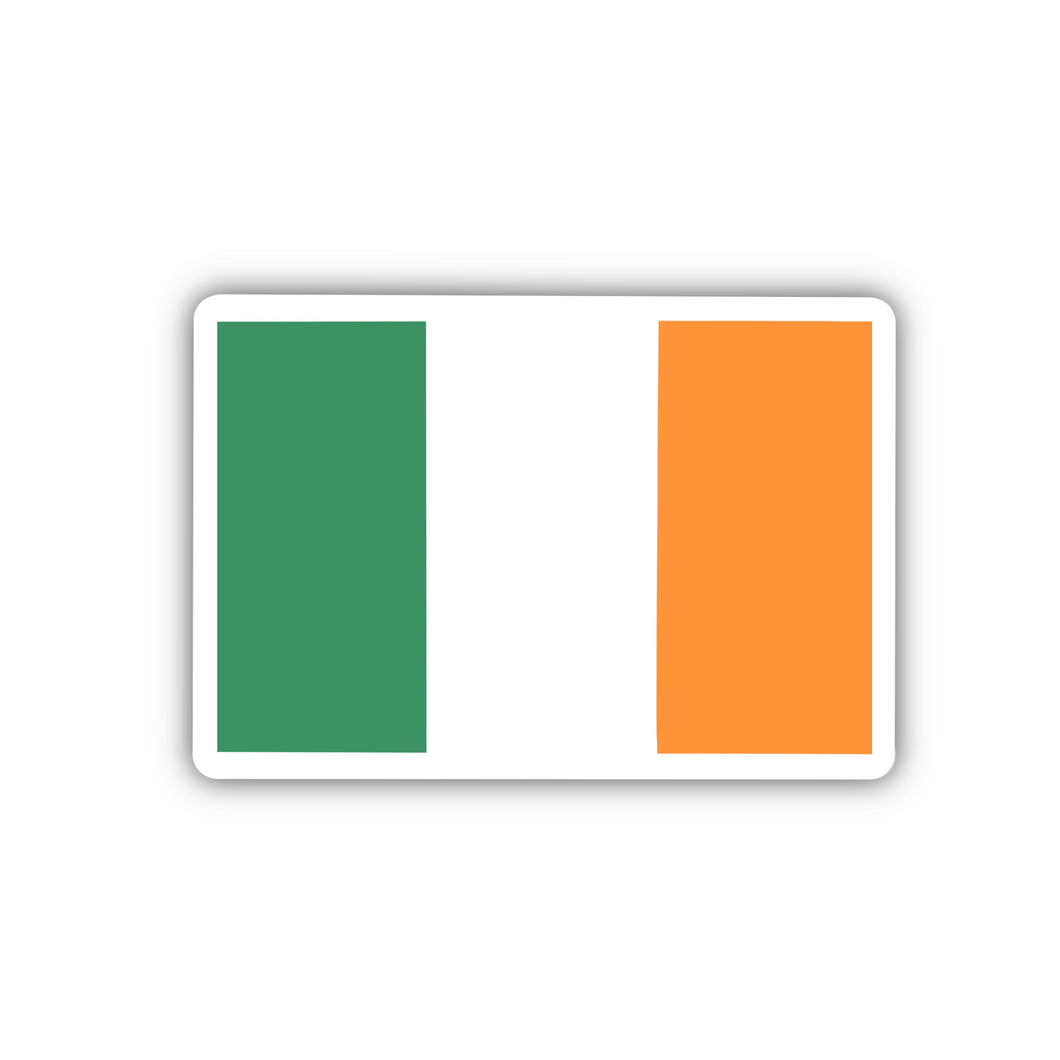 Ireland Flag, Clear Sticker,  2