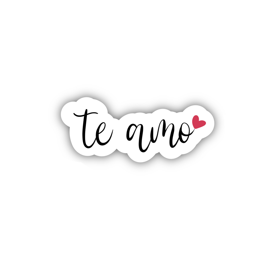 Te amo Sticker, ~2” length