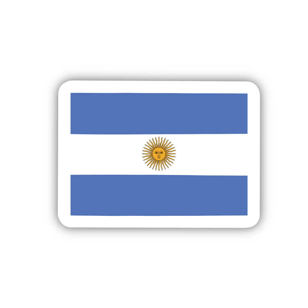 PRE-ORDER: Argentina Flag, Clear Sticker, ~2” length