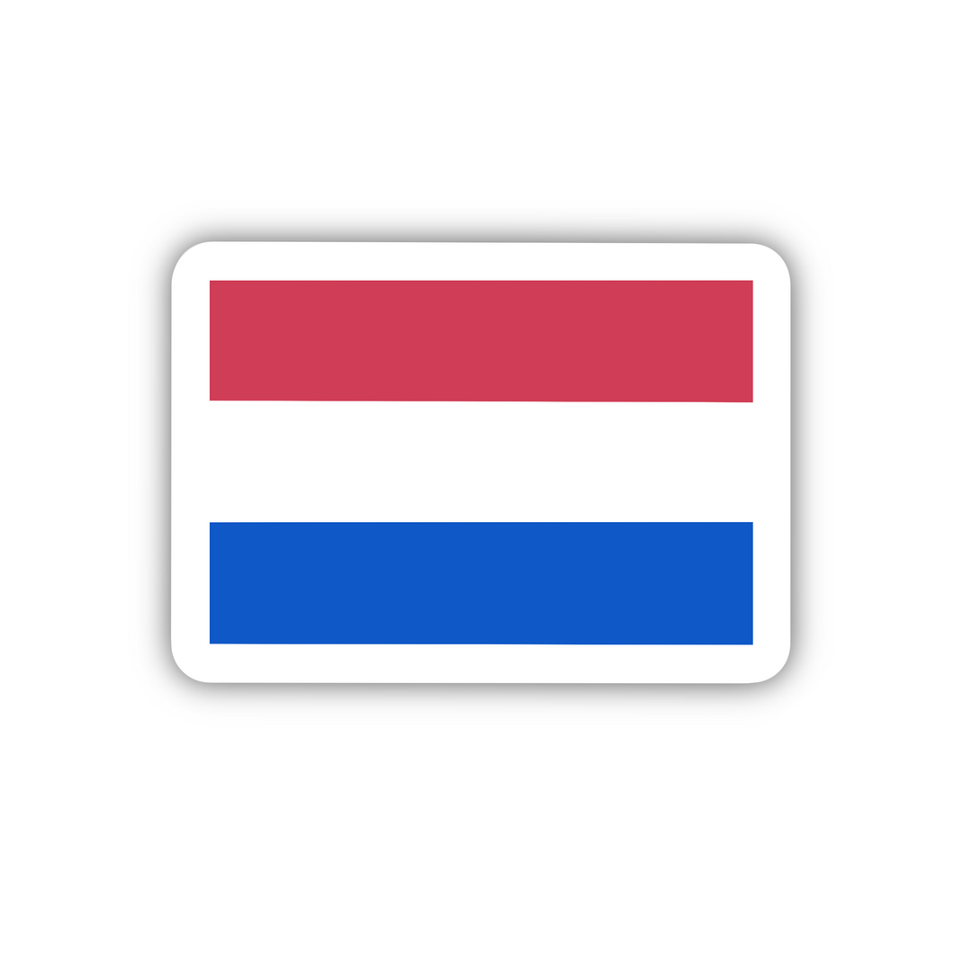 PRE-ORDER, Netherlands Flag, Clear sticker, ~2” length