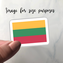 Load image into Gallery viewer, Lithuania Flag, Clear Sticker, ~2” length
