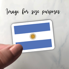 Load image into Gallery viewer, PRE-ORDER: Argentina Flag, Clear Sticker, ~2” length
