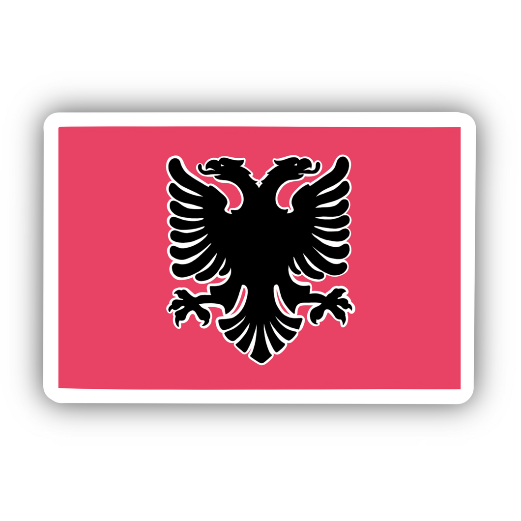 Albania Country Flag Sticker | Waterproof Vinyl Decal for Cars, Laptops & Bottles | Albania Pride Gift