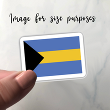 Load image into Gallery viewer, PRE-ORDER Bahamas Flag, Clear Sticker, ~2” length
