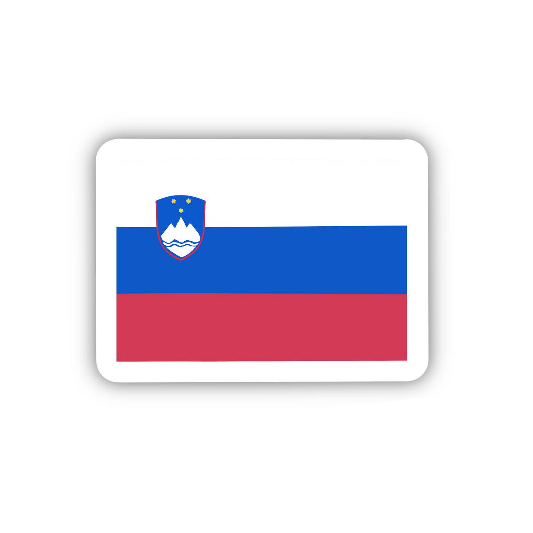 PRE-ORDER: Slovenia Flag, Clear Sticker, ~2”