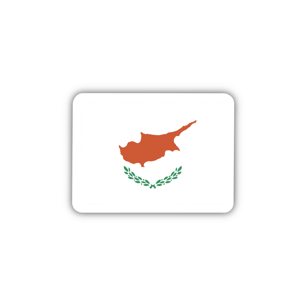 PRE-ORDER CYPRUS Flag, Clear Sticker