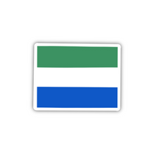 Load image into Gallery viewer, Sierra Leone Flag, Clear Sticker, 2&quot;x1.54&quot;
