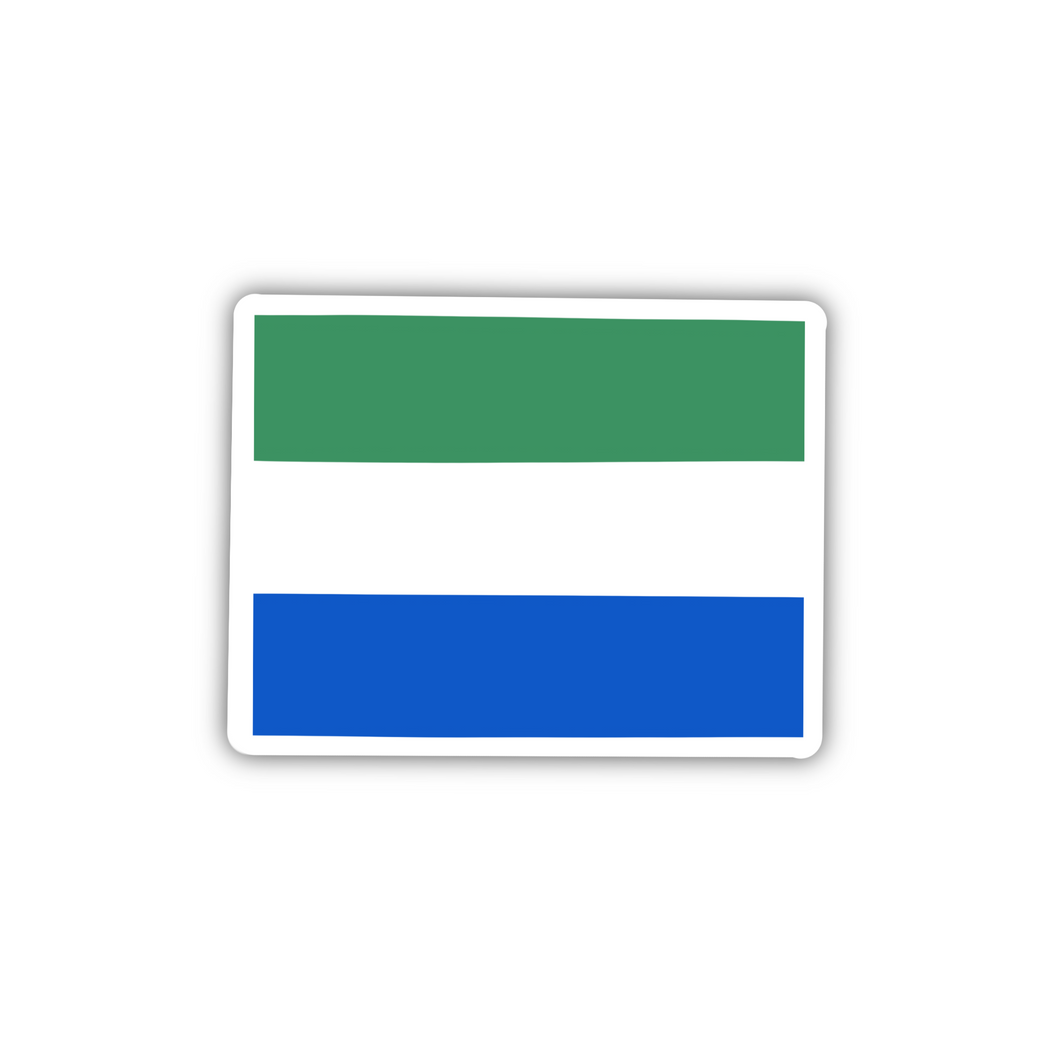 Sierra Leone Flag, Clear Sticker, 2